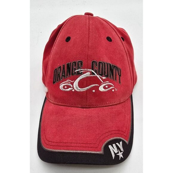 Orange County Choppers Red & Black Baseball Cap With NY Embroidery - Picture 1 of 6